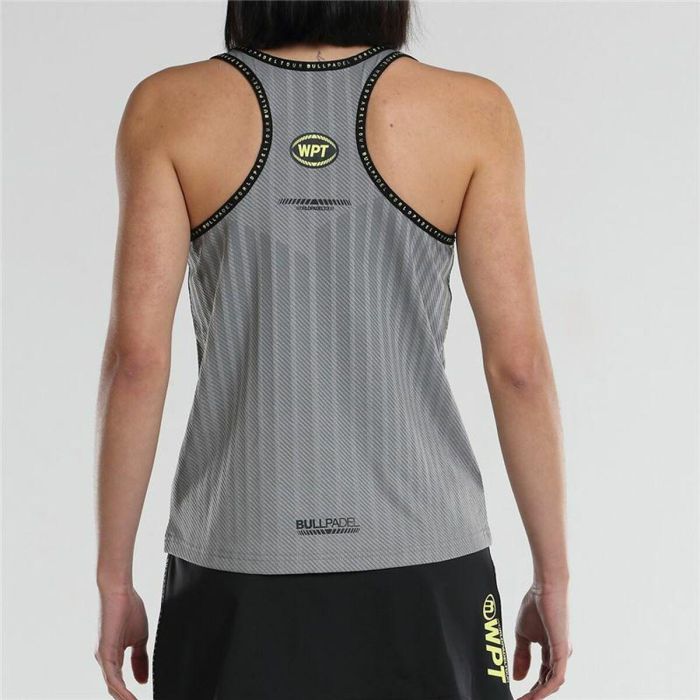 Camiseta de Tirantes Mujer Bullpadel Lugar Pádel Gris 3