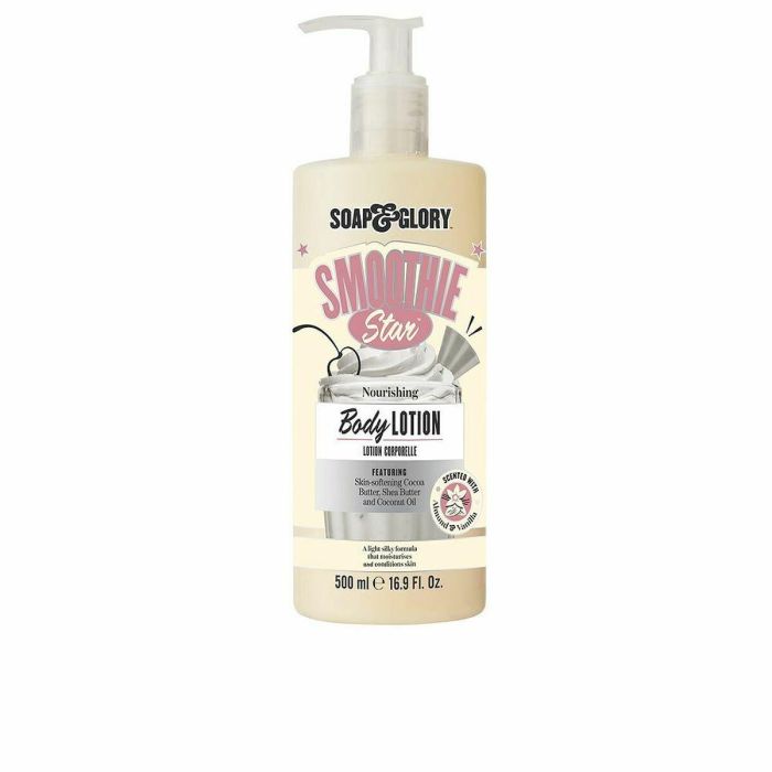 Soap & Glory SMOOTHIE STAR Loción Corporal Hidratante Profunda Vegana 500 ml con Karité, Cacao, Coco, Avena y Miel Soap & Glory SMOOTHIE STAR Loción Corporal Hidratante Profunda Vegana 500 ml con Karité, Cacao, Coco, Avena y Miel