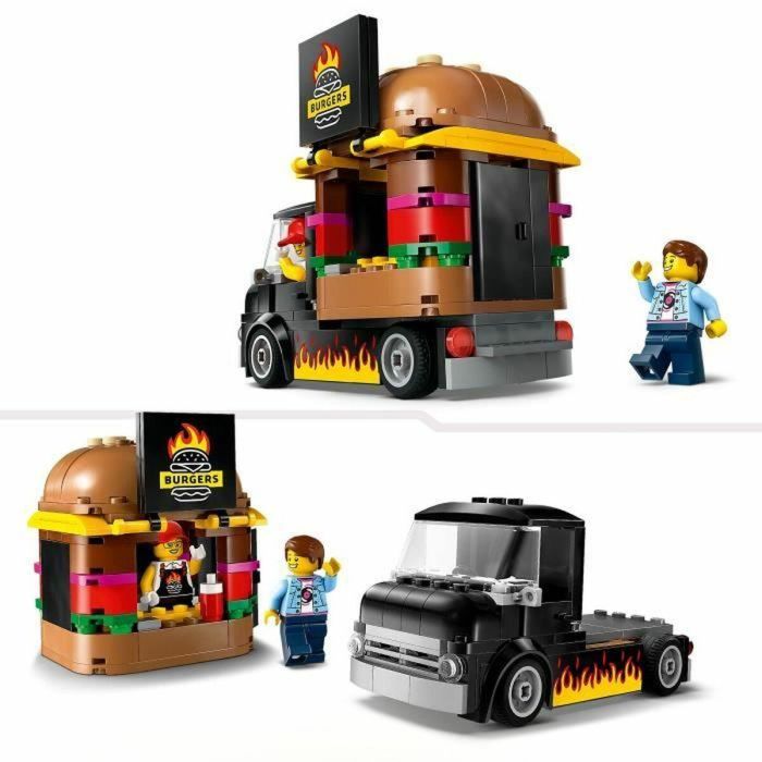 LEGO 60404 City Burgers Food Truck, Furgoneta de Juguete para Niños, Juego Imaginativo con Furgoneta y Minifiguras 4