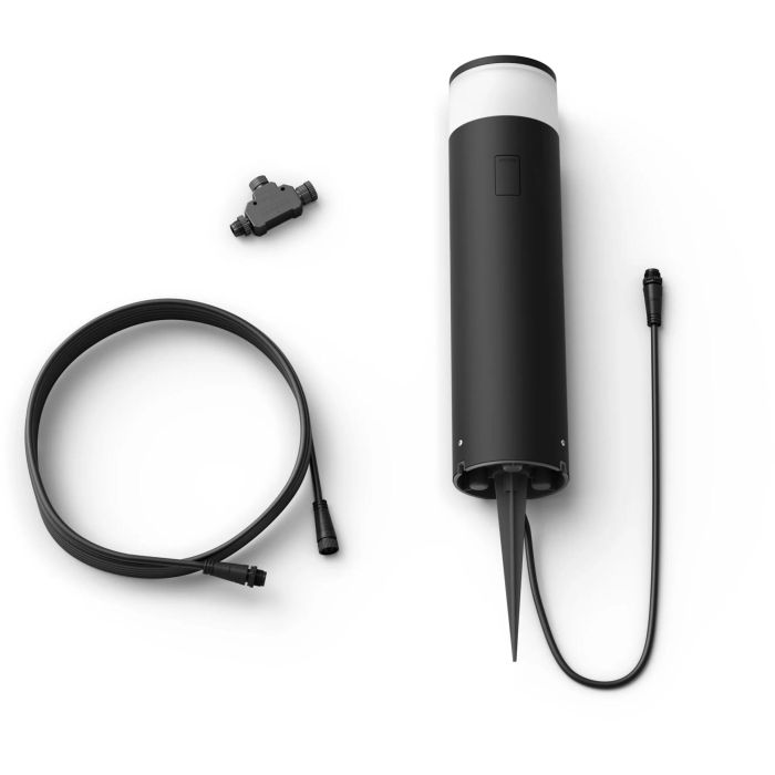 Philips Hue White & Color Ambiance Calla Sockelleuchte Verlängerung groß Schwarz 4