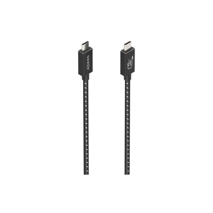 Aisens A156-0866 Cable USB 4.0 Gen3x2 Tipo-C Macho a Tipo-C Macho, Carga 240W, Datos 40Gbps, Soporta 8K y Thunderbolt 3/4, 50cm Gris Aisens A156-0866 Cable USB 4.0 Gen3x2 Tipo-C Macho a Tipo-C Macho, Carga 240W, Datos 40Gbps, Soporta 8K y Thunderbolt 3/4, 50cm Gris