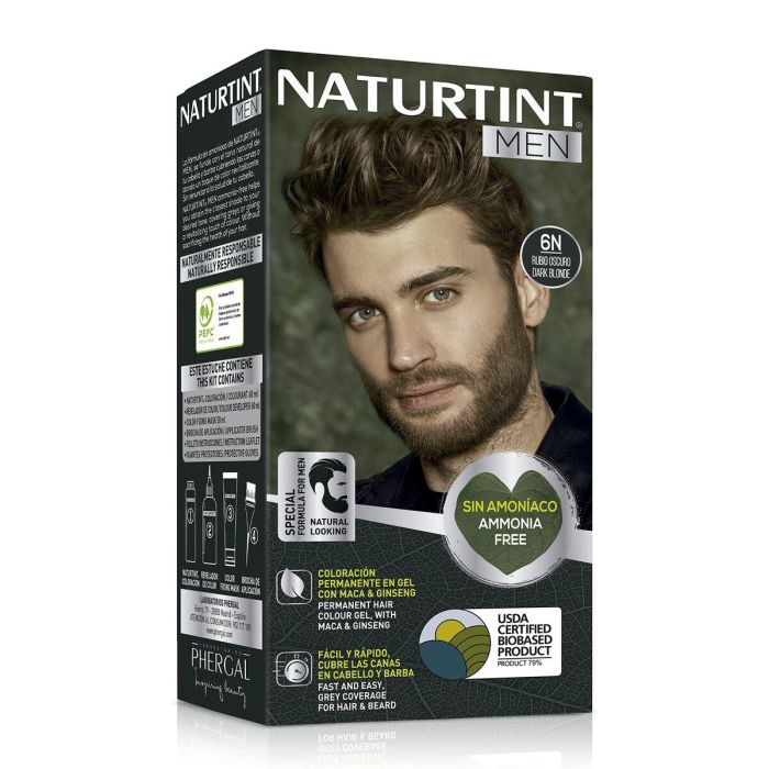 Naturtint #6Nrubio oscuro Tinte Sin Amoniaco Hombre Rubio Oscuro 1 Unidad para Cabello y Barba con Cobertura de Canas 9 Naturtint #6Nrubio oscuro Tinte Sin Amoniaco Hombre Rubio Oscuro 1 Unidad para Cabello y Barba con Cobertura de Canas 9
