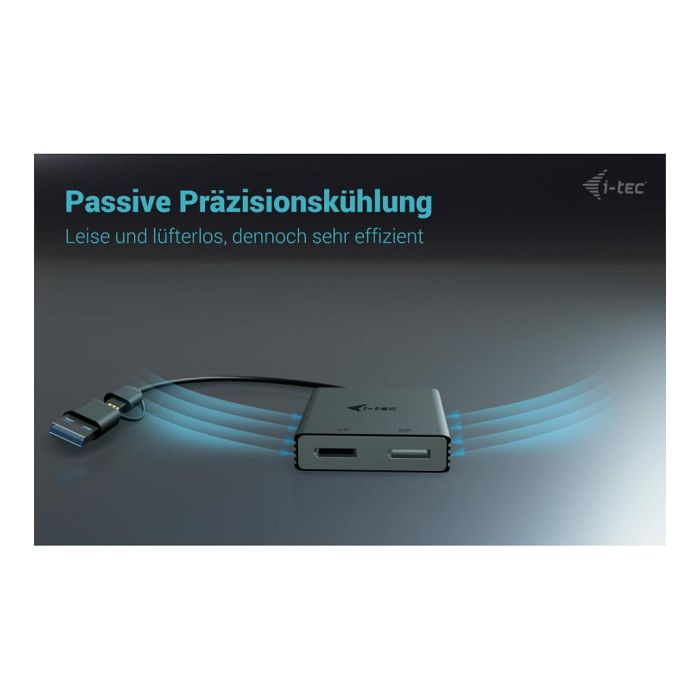 Cable USB i-Tec CADUAL4KDP Negro