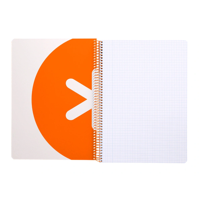 Antartik Cuaderno Espiral A4 Tapa Dura 80 Hojas 90gr Cuadro 4mm con Margen Color Mostaza 2