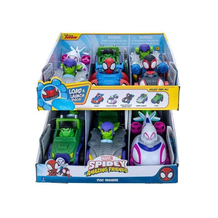 Jazwares Coche Spidey Lanza Discos 10 cm - Modelos Surtidos 6