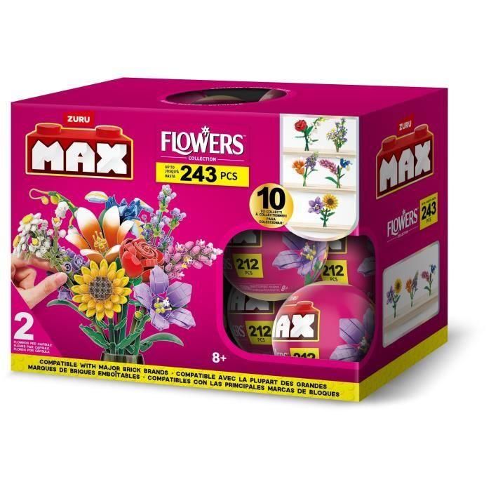 Juego de construcción - ZURU - Flores Largas - 243 piezas máximo - 10 diseños - Ramo para armar Juego de construcción - ZURU - Flores Largas - 243 piezas máximo - 10 diseños - Ramo para armar