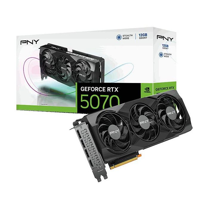 PNY GeForce RTX 5070 12GB GDDR7 Triple Fan Tarjeta Gráfica 9