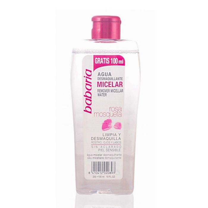 BABARIA Agua Desmaquillante Micelar Rosa Mosqueta 400 ml