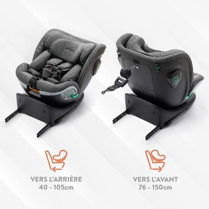 Silla de coche - BABYAUTO - XPERTA GREY DOBBY - Desde el nacimiento hasta los 12 años - 0-36 kg - I-Size - ISOFIX - Giratoria 360° - ECE R129 2 Silla de coche - BABYAUTO - XPERTA GREY DOBBY - Desde el nacimiento hasta los 12 años - 0-36 kg - I-Size - ISOFIX - Giratoria 360° - ECE R129 2