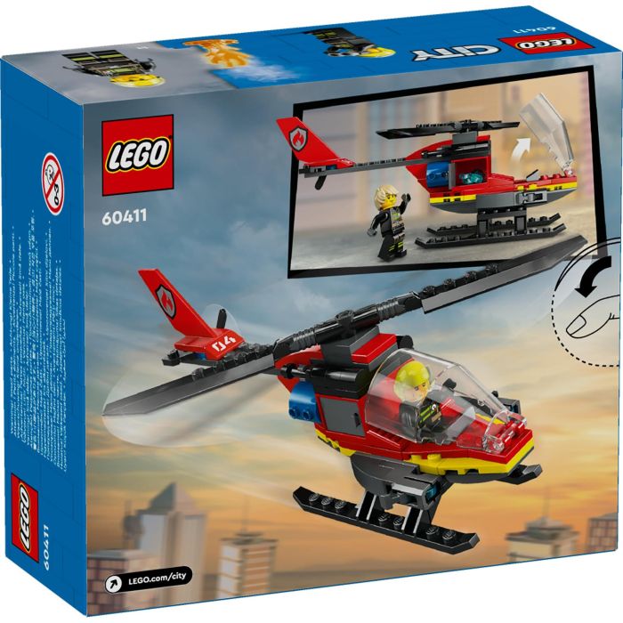 LEGO 60411 City Helicóptero de Rescate de Bomberos, Juego de Construcción, 85 piezas, para niños de 5+ años 11 LEGO 60411 City Helicóptero de Rescate de Bomberos, Juego de Construcción, 85 piezas, para niños de 5+ años 11
