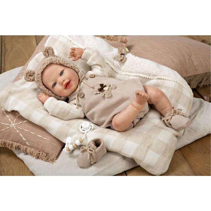 Muñecas Arias Muñeco Reborn Ruben c/cojin, Cuerpo Blando 45 cm 20