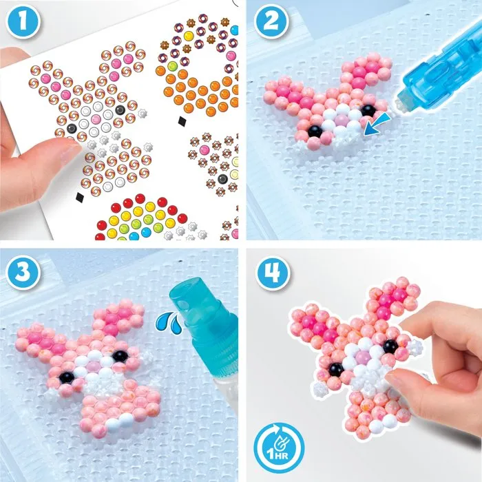 Aquabeads Estudio De Manualidades 35087 con 900+ Abalorios en 25 Colores y Maletín Creativo para +4 Años 4