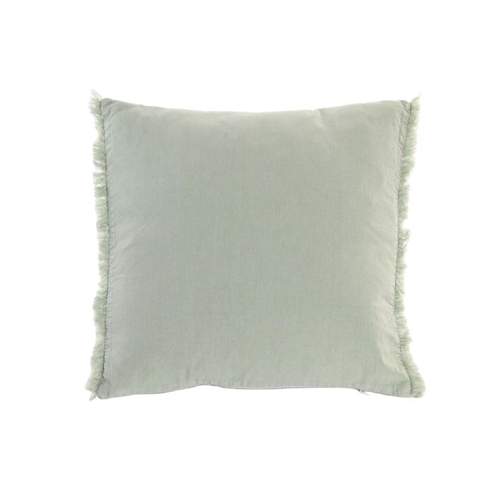 DKD Home Decor Cojín Boho Verde Menta de Algodón 45 x 45 cm (2 Unidades) con Cremallera