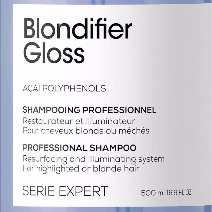 L'Oreal Champú Blondifier Gloss 500ml para Cabello Rubio con Efecto Frío y Brillo, Nuevo Formato 2
