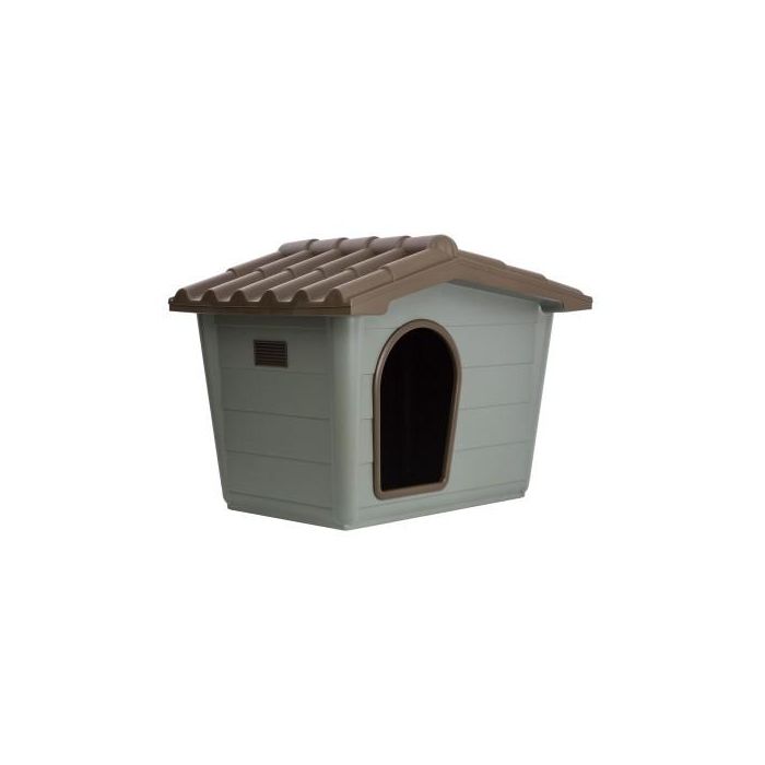Nayeco Caseta Eco Grande 99x70x75 cm para Perros, Plástico Reciclado, Resistente y Ventilada