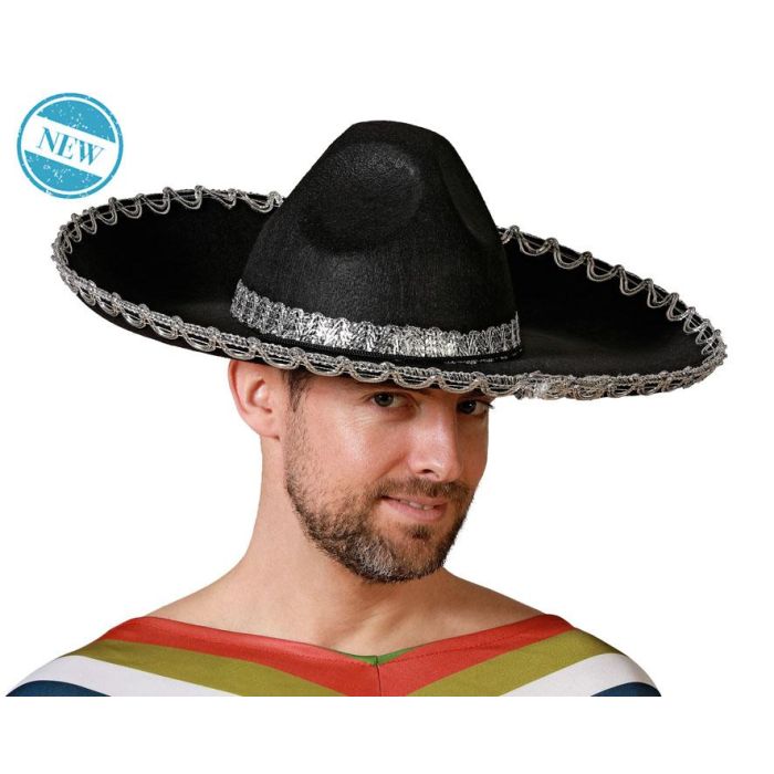 Sombrero Mexicano 45 cm Plateado