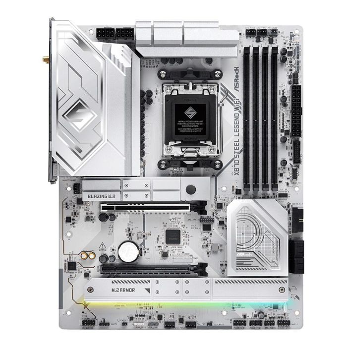 ASRock 90-MXBPJ0-A0UAYZ Placa Base X870 Steel Legend WiFi AMD X870 Zócalo AM5 ATX DDR5 para PC 1