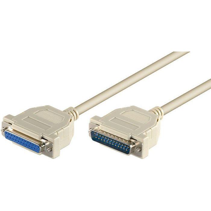 MicroConnect MODGR2 Cable de extensión D-SUB de 25 pines, 2 metros para conexión de datos y periféricos en serie