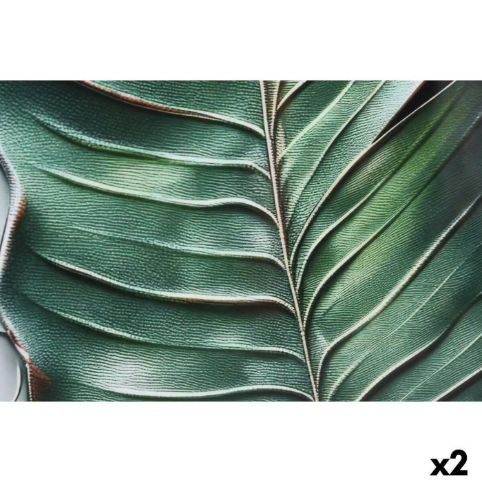 Cuadro Home ESPRIT Aluminio Madera MDF 80 x 3,5 x 120 cm (2 Unidades)