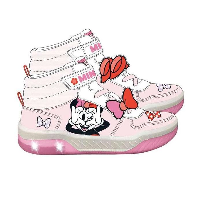 Cerdá t025 Zapatillas Deportivas infantiles con luces de Minnie Mouse, suela de PVC, color rosa, Talla 25