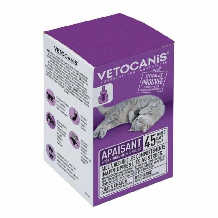 Vetocanis Recambio Difusor Antiestrés Gatos - Eficaz 45 Días, Crea Entorno Seguro Calmante