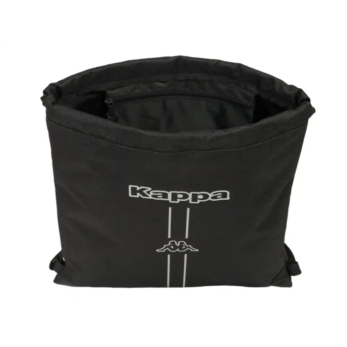 Bolsa Mochila con Cuerdas Kappa Dark Negro 35 x 40 x 1 cm 3