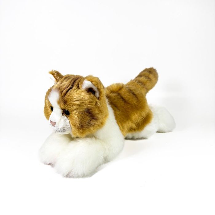 Peluche Gato Marron Y Blanco Tumbado 25Cm 939D00299 Bocalan Peluche Gato Marron Y Blanco Tumbado 25Cm 939D00299 Bocalan