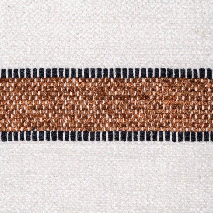 Cojín Blanco-Marrón Algodón/Terciopelo 30 X 50 cm