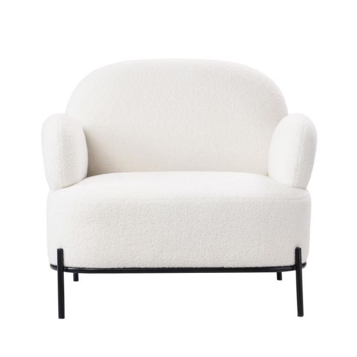 DKD Home Decor Butaca Moderno Blanco Negro 74 x 77 x 86 cm 1