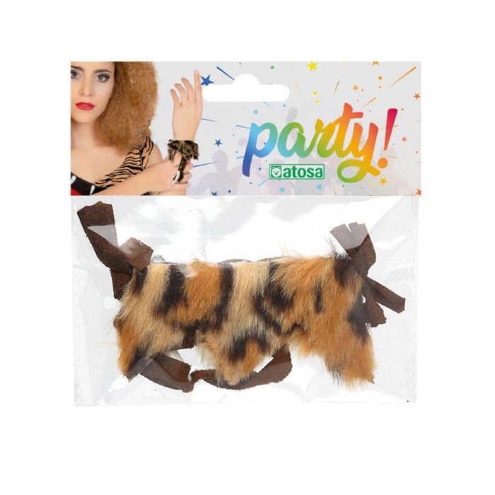 Pulsera Cavernícola Mujer Adulto Accesorio Prehistórico con Estampado Animal y Colmillo 1 Pulsera Cavernícola Mujer Adulto Accesorio Prehistórico con Estampado Animal y Colmillo 1