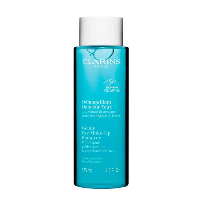 Clarins V3912A Loción Desmaquillante Suave para Ojos Sensibles, Elimina Maquillaje, Calma y Protege Pestañas, 125 ml