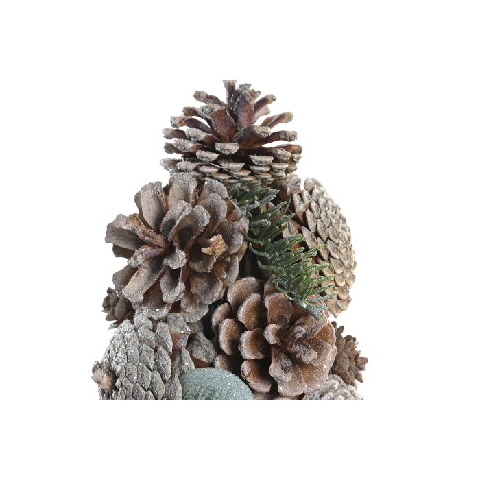 DKD Home Decor Árbol de Navidad Fantasía Natural Blanco 18 x 50 x 18 cm con Piñas 1