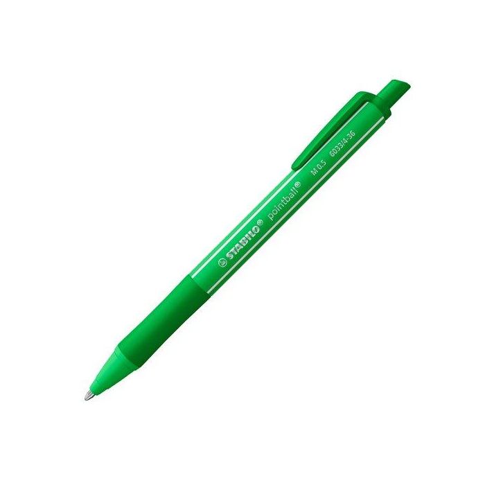 Boligrafo Stabilo Retractil Pointball Colorful Verde Menta (Set de 10)