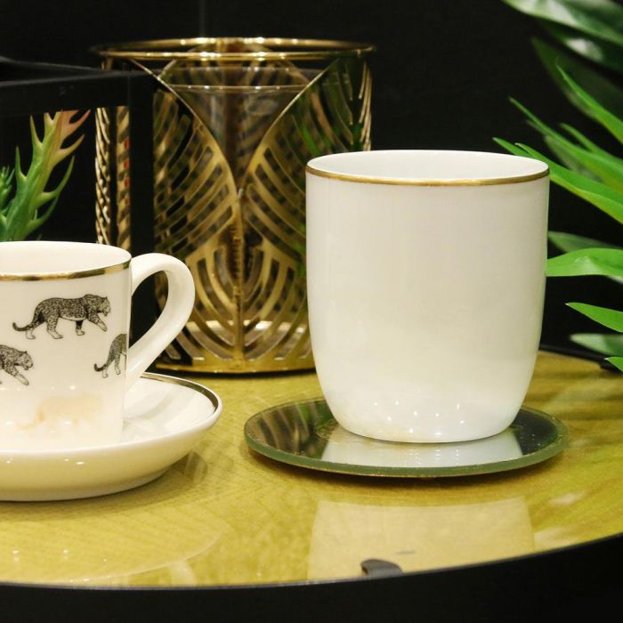 Home Deco Factory Vaso Lounge Ribete Dorado 180 Ml 3 Home Deco Factory Vaso Lounge Ribete Dorado 180 Ml 3