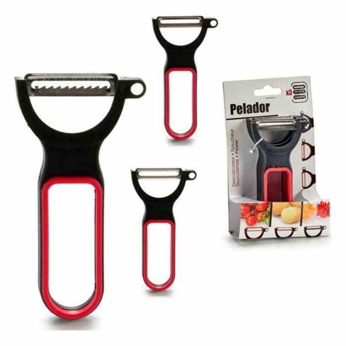 Set de Cuchillos Peladores Acero Polipropileno Plástico (3 pcs) 1