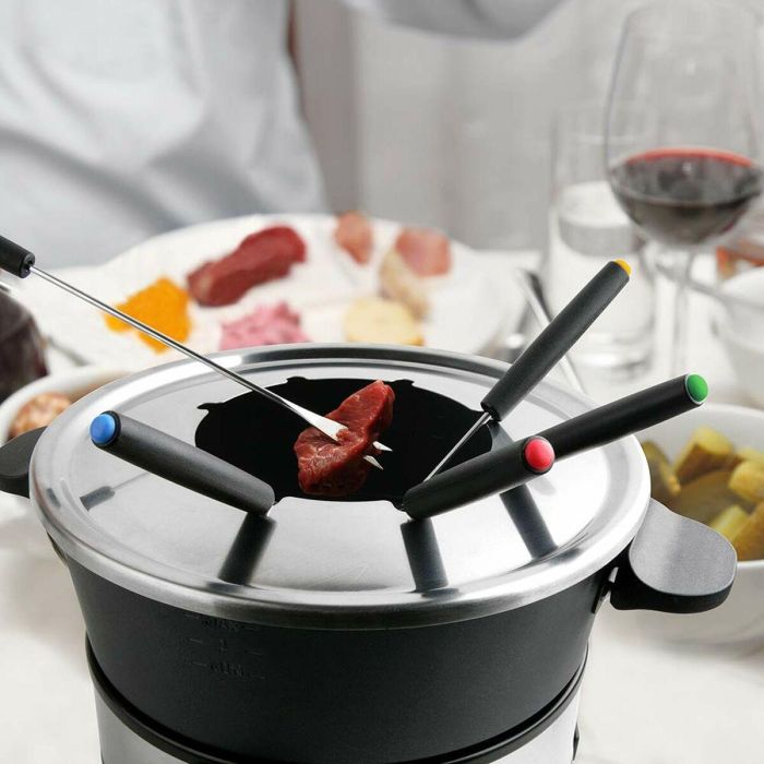 FONDUE TAURUS FF2 - 1000W - TERMOSTATO REGULABLE - CAPACIDAD 2L - 8 PINCHOS - ANTIADHERENTE - PIES ANTIDESLIZANTES 9