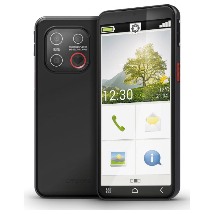 Emporia SMART.7 Lite Smartphone 5.45" 6GB RAM 128GB Triple Cámara 13MP Android 15 Negro 12