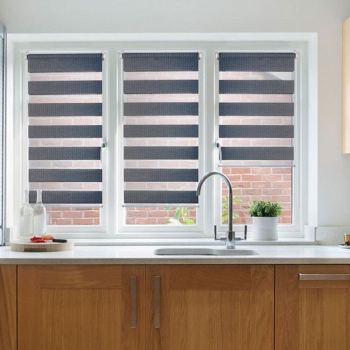 Cintacor - Stor Planet Estor Enrollable Clip&Fix Noche&Día Plata 120x180cm 5