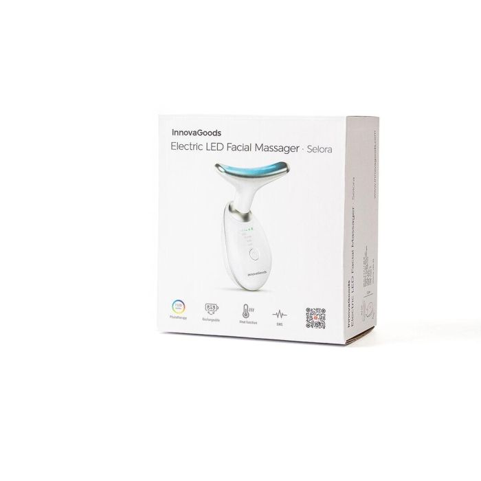 Masajeador Facial Eléctrico Reafirmante para Cara y Cuello con LED, EMS y Calor Selora InnovaGoods 1 Masajeador Facial Eléctrico Reafirmante para Cara y Cuello con LED, EMS y Calor Selora InnovaGoods 1