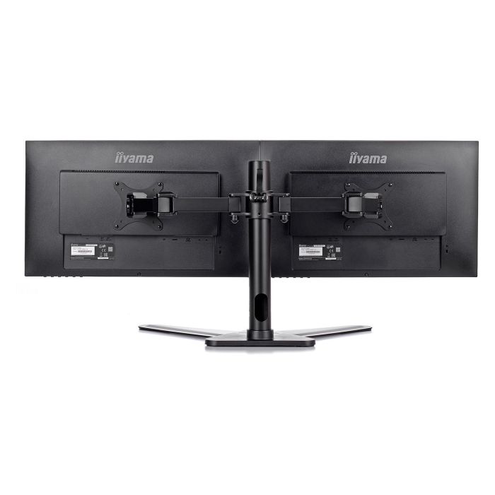 iiyama DS1002D-B1 Soporte de Mesa para 2 Pantallas, Ajuste de Altura, 10 kg por Pantalla, VESA 100x100/75x75 mm, Para Pantallas 10''-30'', Negro 13