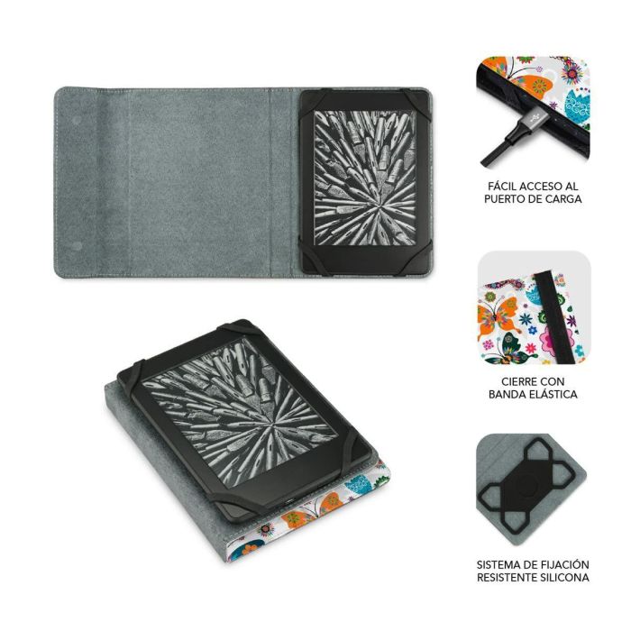 Subblim Funda Clever Ebook Case para eReader 6 Pulgadas Diseño Mariposas 14