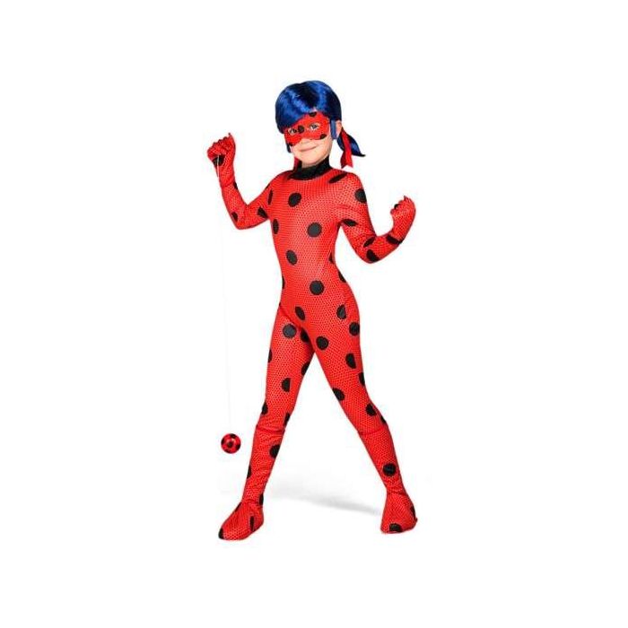 My Other Me Disfraz Ladybug Talla 9-11 Años con Mono, Guantes, Cubre Botas, Antifaz, Peluca, Yo-Yo y Pendientes 7