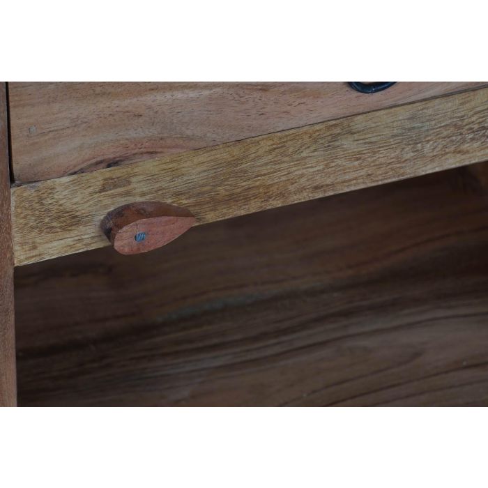 DKD Home Decor Mesita de Noche Colonial Hecha a Mano Madera Acacia Maciza Natural Dorado con 1 Cajón y 1 Puerta 32x45x65 cm 5 DKD Home Decor Mesita de Noche Colonial Hecha a Mano Madera Acacia Maciza Natural Dorado con 1 Cajón y 1 Puerta 32x45x65 cm 5