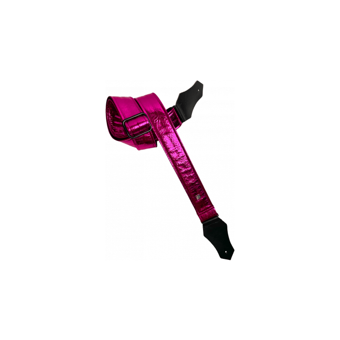 GETM Correa Distressed Vernice Fuchsia para Guitarra y Bajo, Polipiel, Nailon, Piel, Ajustable hasta 165 cm