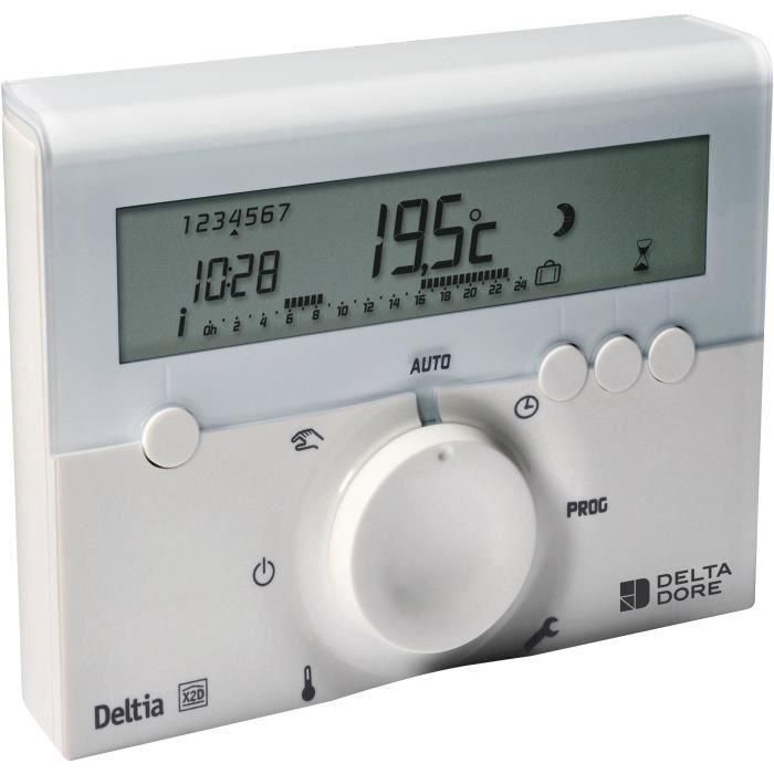 DELTA DORE Deltia 8.00 termostato ambiental programable con cable electrónico 1 DELTA DORE Deltia 8.00 termostato ambiental programable con cable electrónico 1