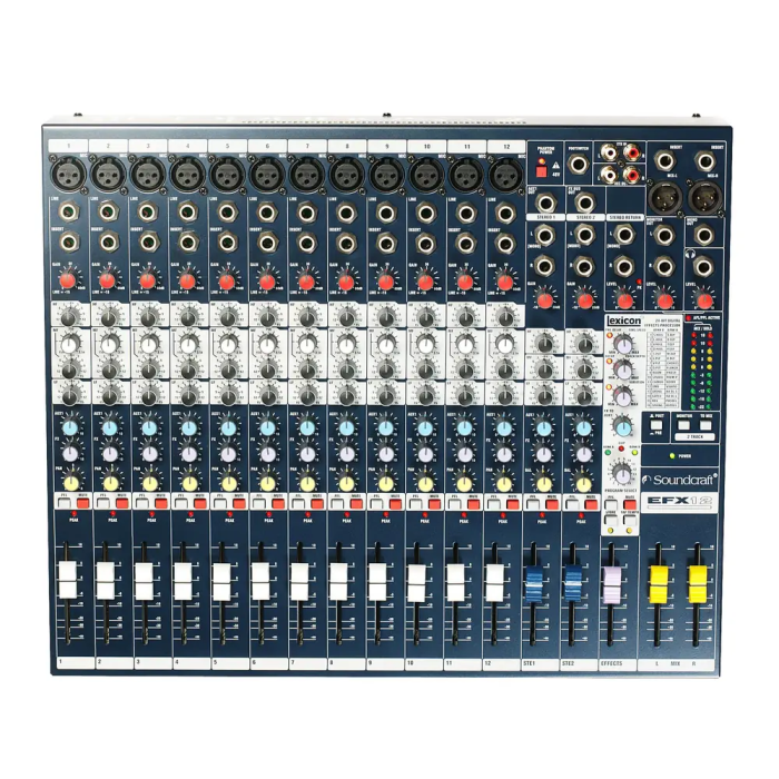 Soundcraft Efx12 Mesa de Mezclas Compacta con Procesador de Efectos Lexicon de 24 bits y 32 Ajustes, 8+2 Canales 2