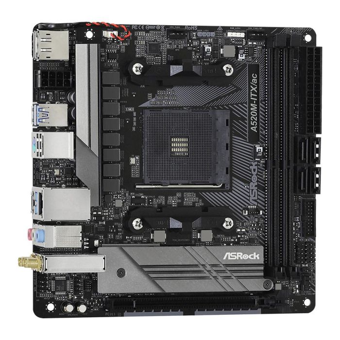 ASRock A520M-ITX/AC (AM4) Placa Base DDR4 Micro ATX para AMD Ryzen 2000 y 3000 Series
