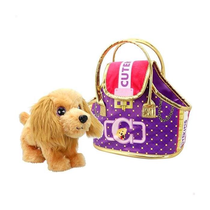 Peluche cutekins perrito con bolso de diseño 20x25x13 cm Peluche cutekins perrito con bolso de diseño 20x25x13 cm