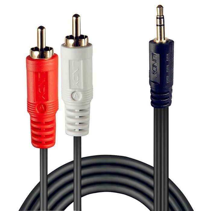 Lindy 2m Premium Phono To 3.5mm Cable 1 Lindy 2m Premium Phono To 3.5mm Cable 1