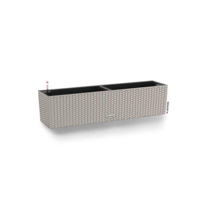 Lechuza 15456 Jardinera Balconera Cottage 80 Kit Completo Marrón Arena 12 L